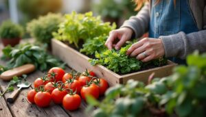 Réaliser un potager miniature de légumes en balconnière
