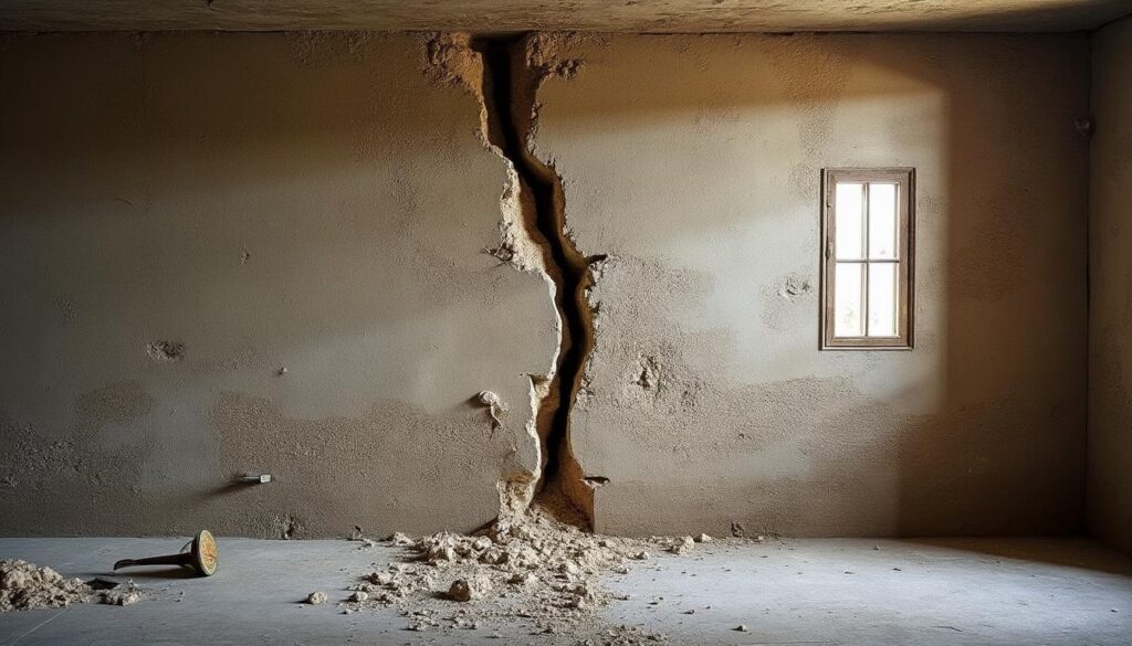 Réparer un mur fissuré dans un sous-sol ancien