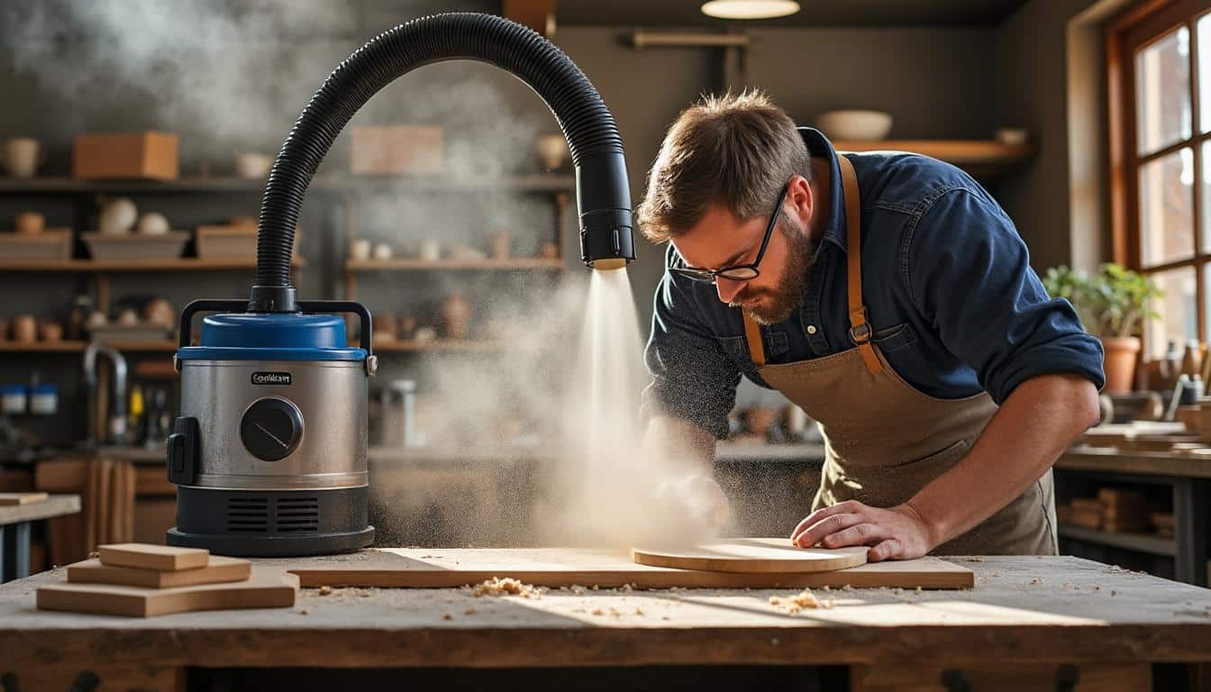 Illustration: Comprendre le rôle essentiel de l’aspirateur pour la scie circulaire