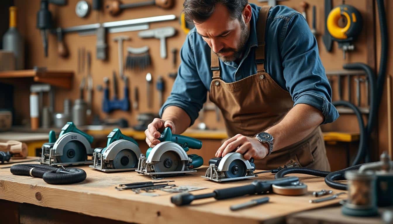 Illustration: Choisir le bon aspirateur pour votre scie circulaire : critères et compatibilités