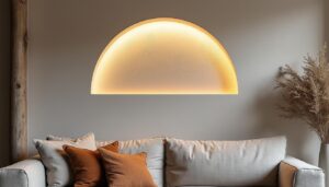 Applique murale demi lune : design naturel et ambiance chaleureuse
