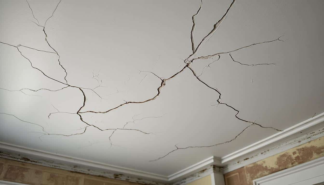 Illustration: Pourquoi les fissures apparaissent-elles sur un plafond en plâtre ?