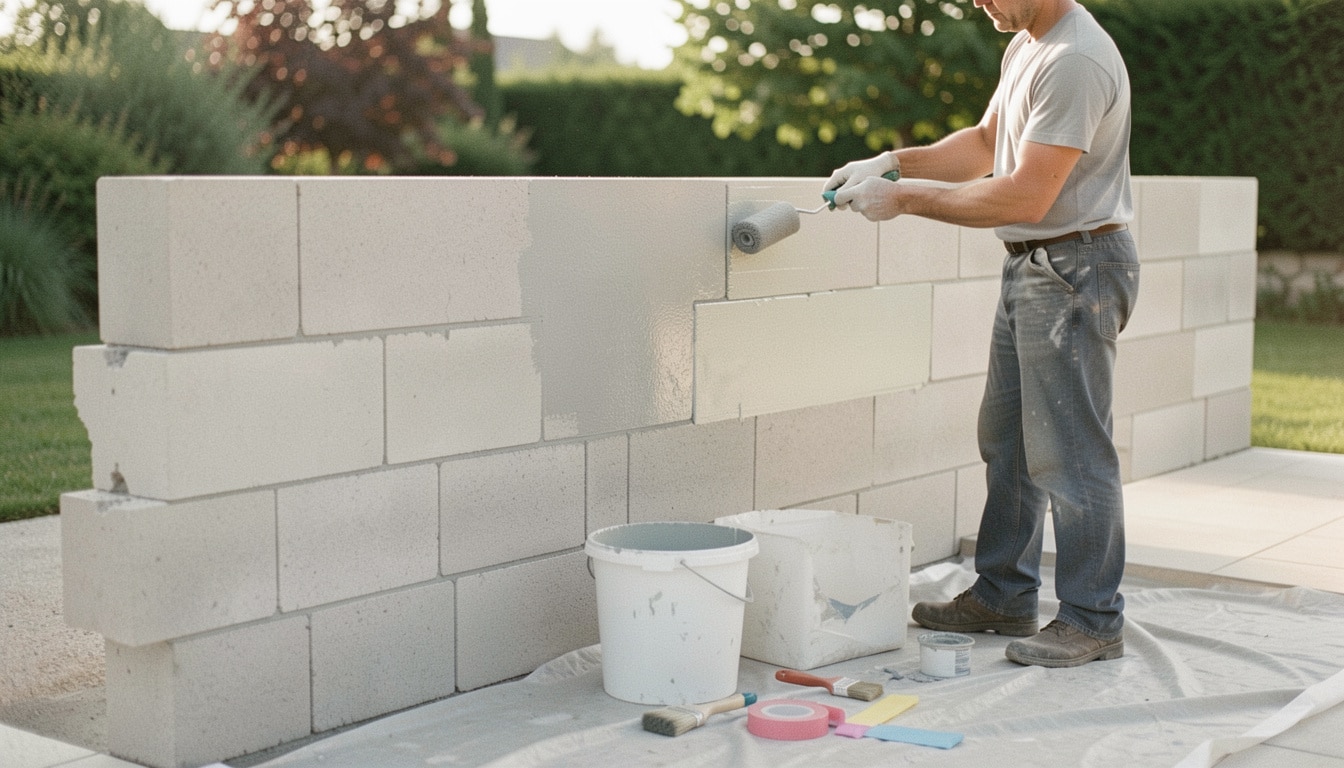 Comment peindre un mur en parpaing sans faux pas